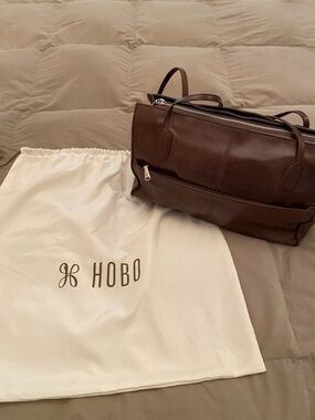 HOBO Dark Brown Leather Duffel Bag